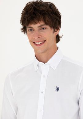 Erkek Beyaz Uzun Kollu Basic Gömlek - 50271291015