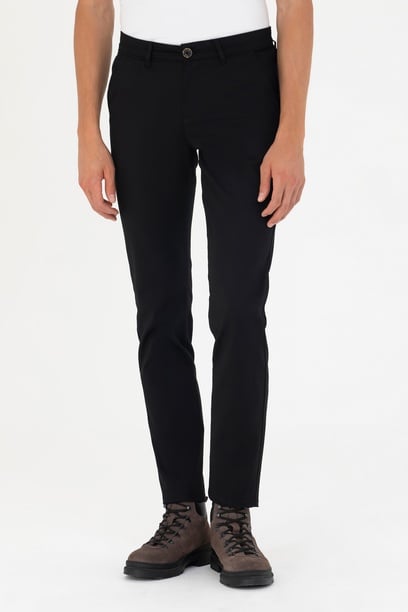 Erkek Siyah Kanvas / Chino Pantolon