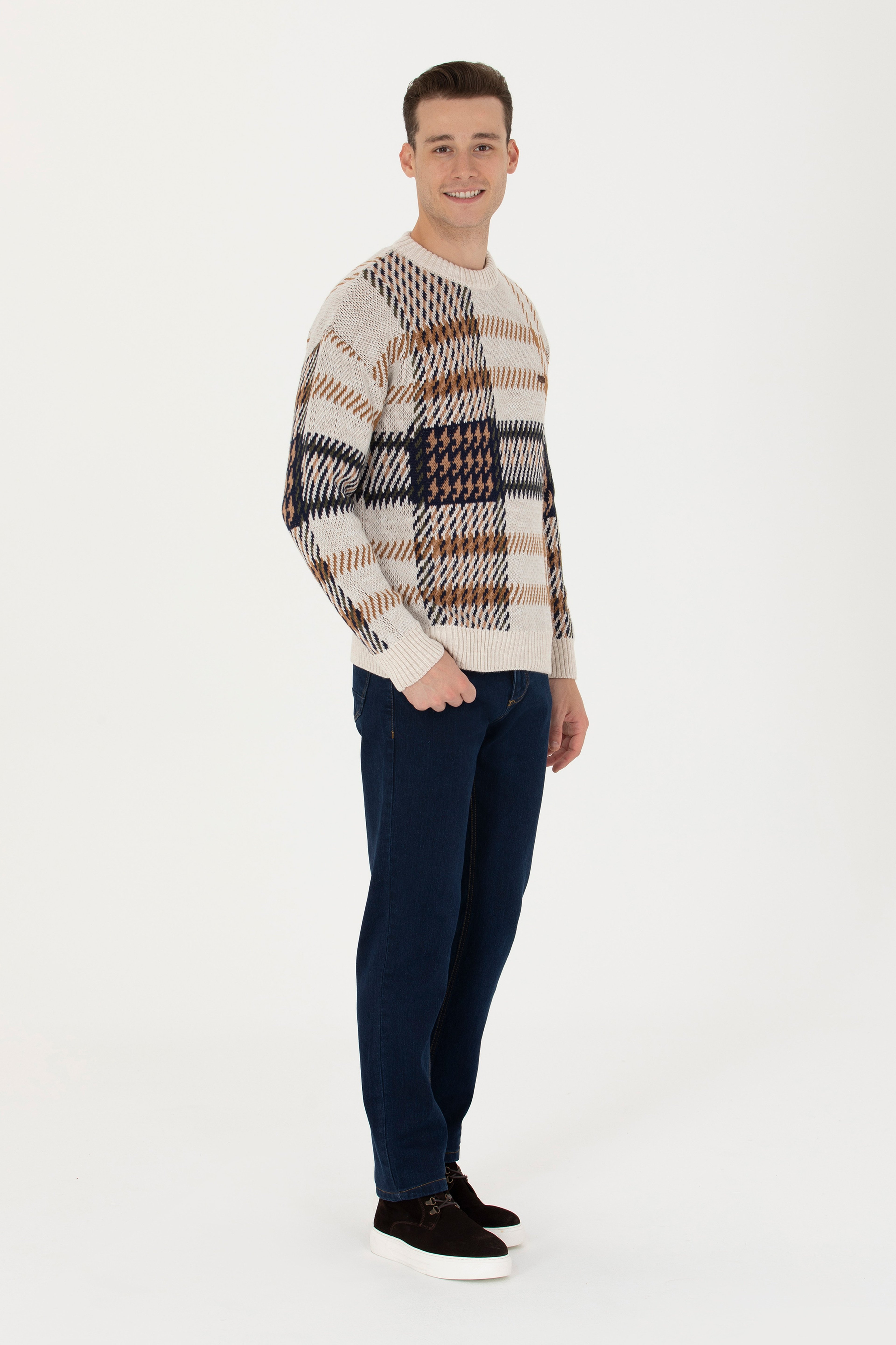 Erkek Lacivert Jean Pantolon - Image 3