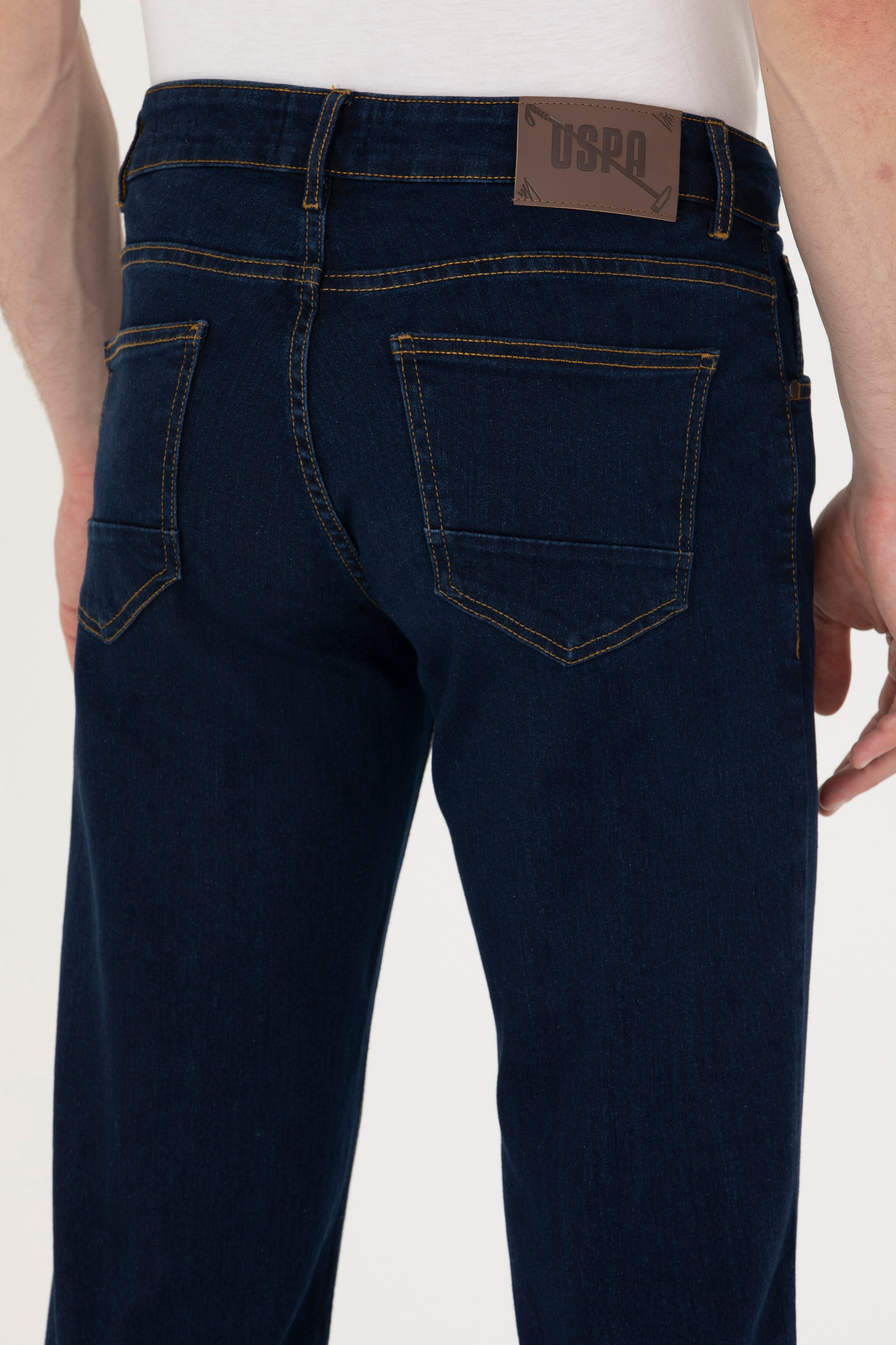 Erkek Lacivert Jean Pantolon - Image 7