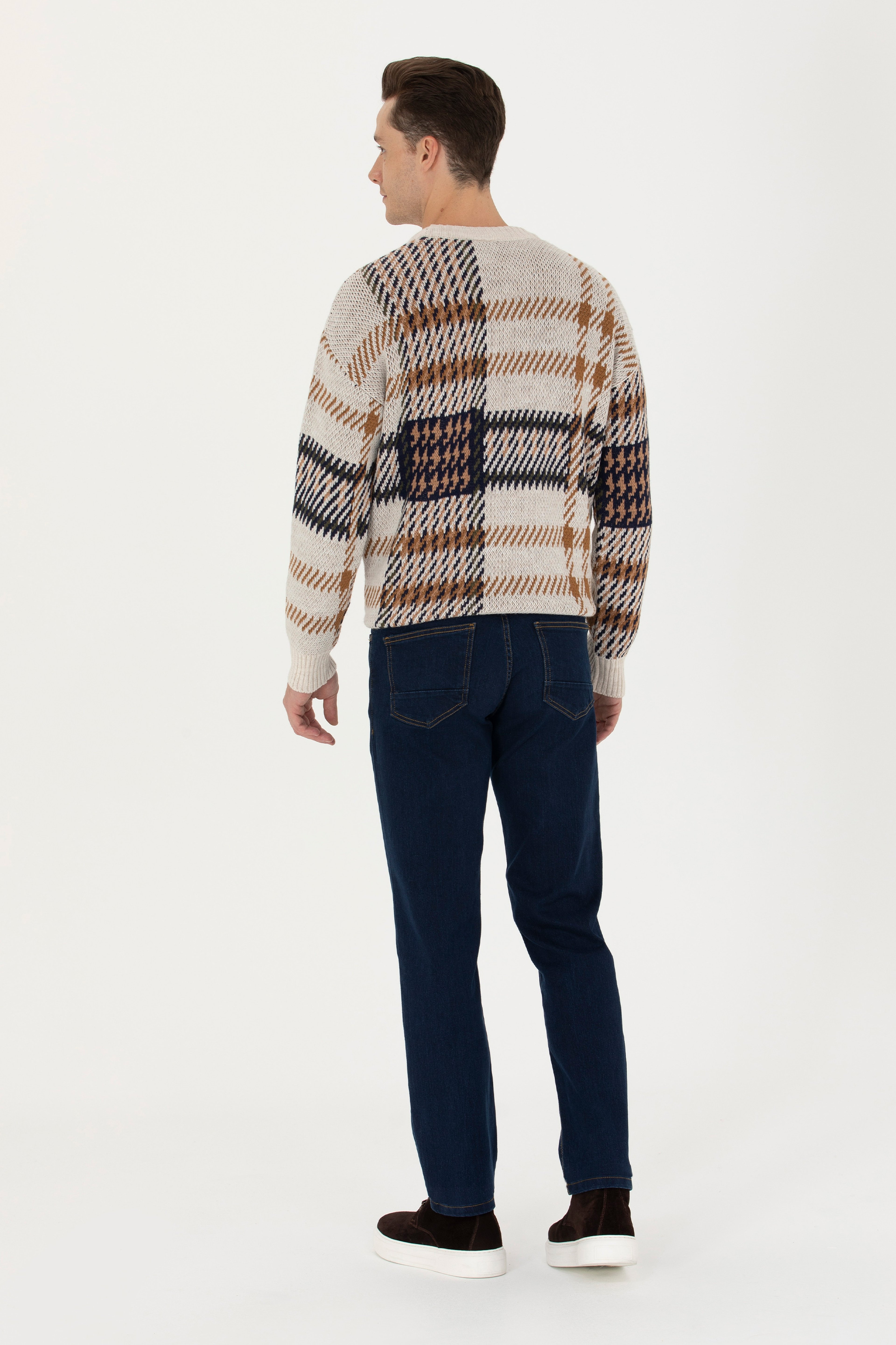 Erkek Lacivert Jean Pantolon - Image 4