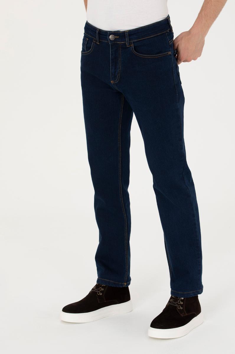 Erkek Lacivert Jean Pantolon