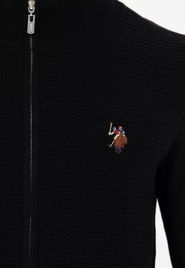 Erkek Siyah Basic Triko Hırka - 50268938012