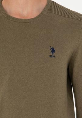 Erkek Haki Melanj Basic Kazak - 50269003135