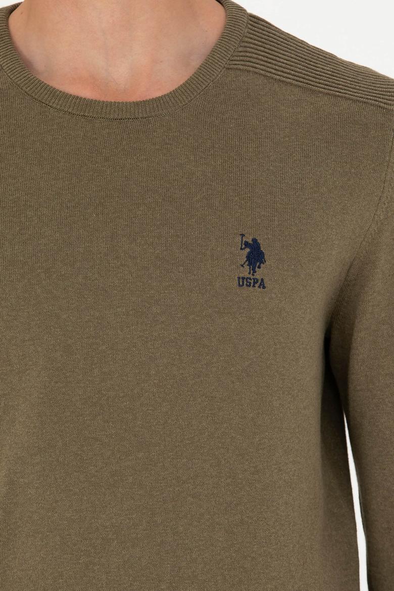 Erkek Haki Melanj Basic Kazak - 50269003135