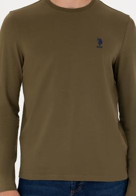 Erkek Haki Basic Sweatshirt - 50269393077