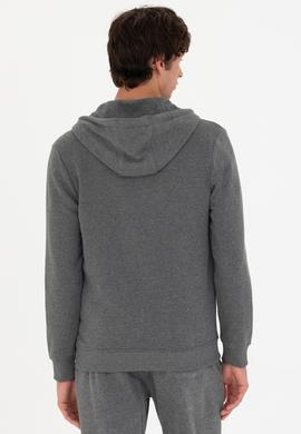 Erkek Antrasit Melanj Örme Hırka - 50269401017