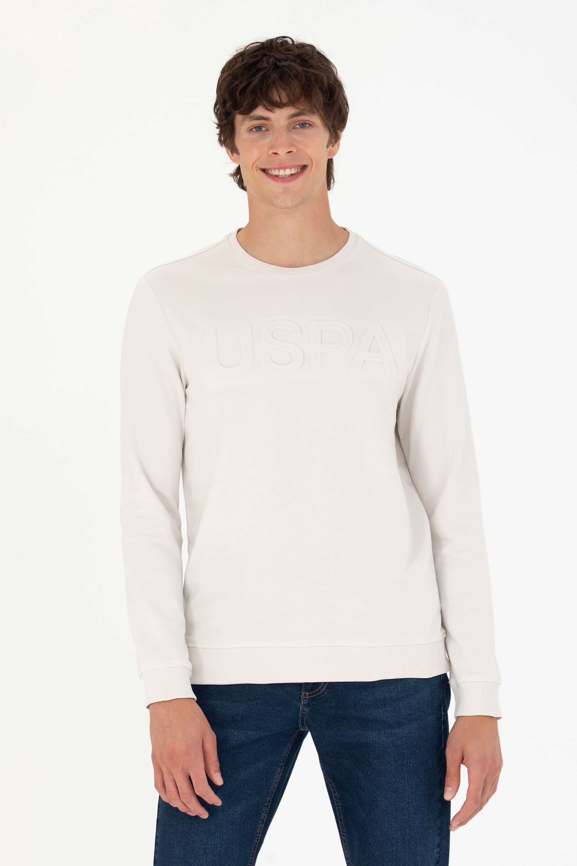 Erkek Taş Basic Sweatshirt