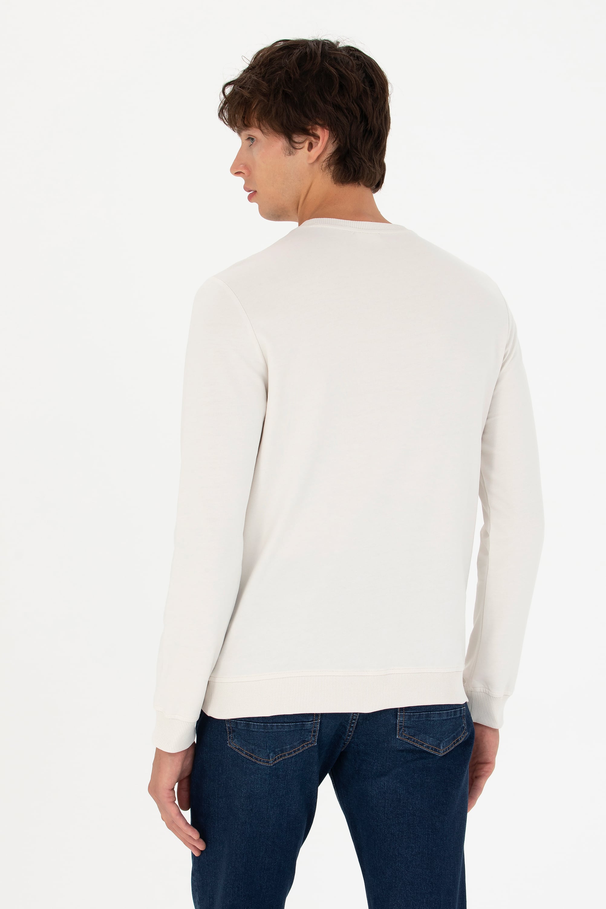 Erkek Taş Basic Sweatshirt