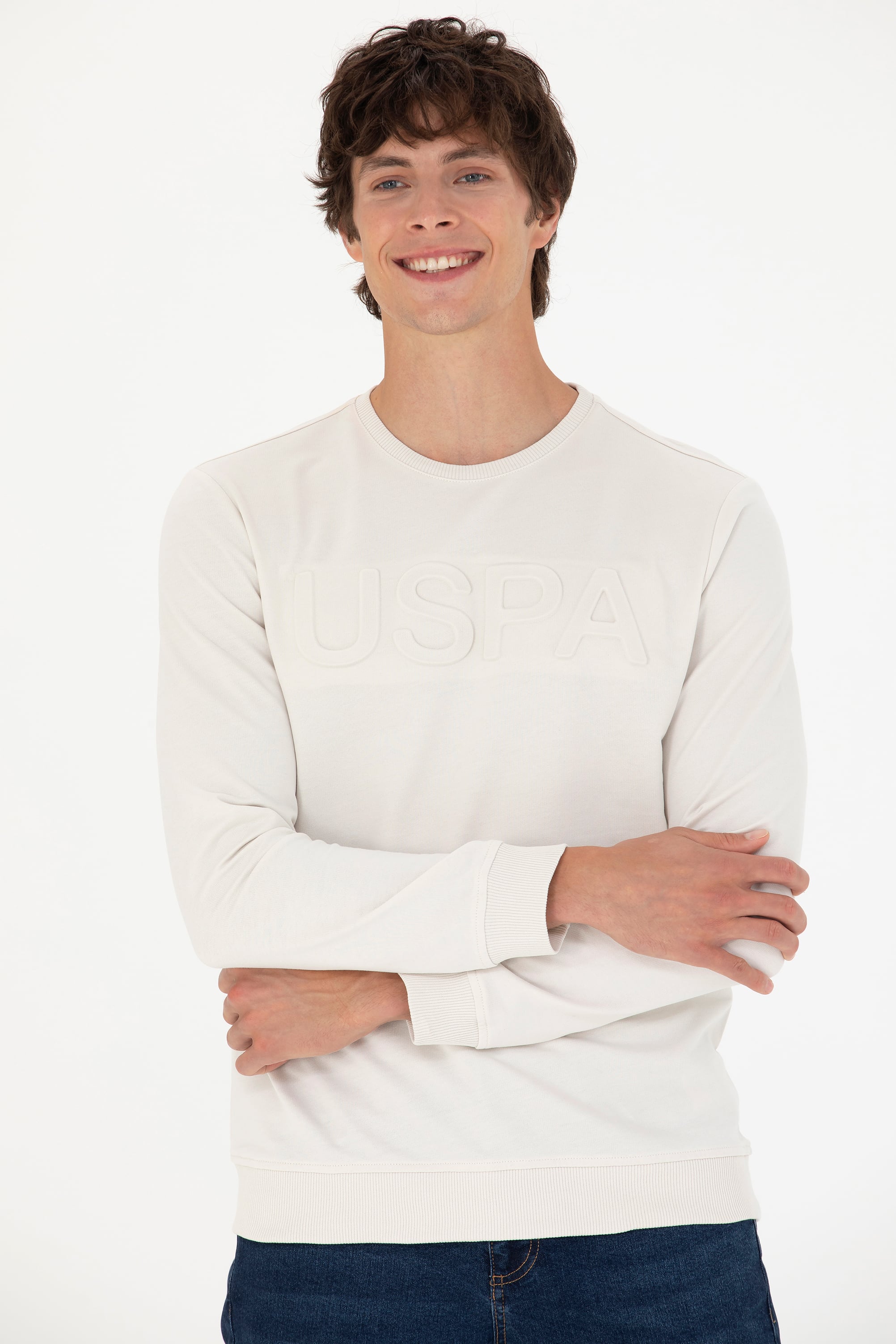Erkek Taş Basic Sweatshirt - Image 1