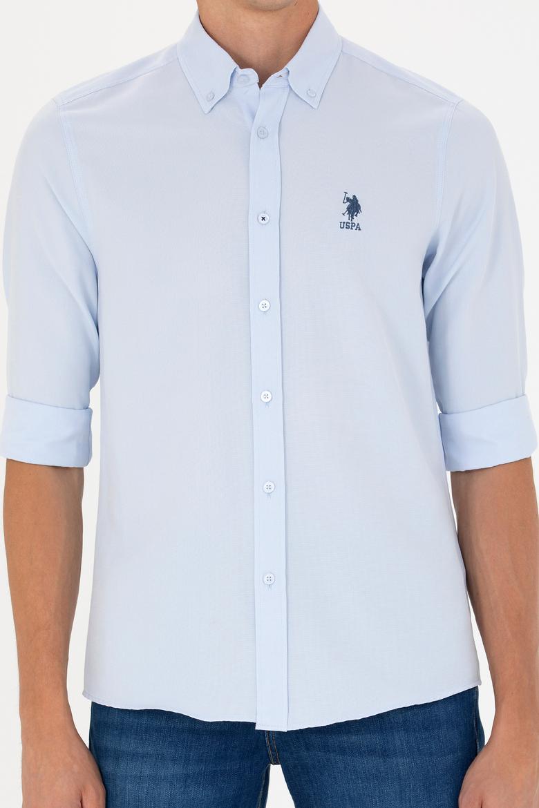 Erkek Açık Mavi Uzun Kollu Basic Gömlek - 50271269013