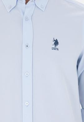 Erkek Açık Mavi Uzun Kollu Basic Gömlek - 50271269013