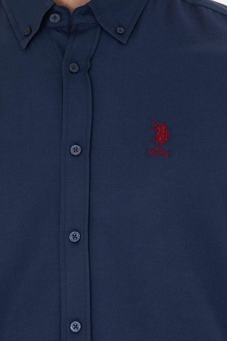 Erkek Lacivert Uzun Kollu Basic Gömlek - 50271269029