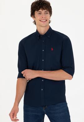 Erkek Lacivert Uzun Kollu Basic Gömlek - 50271291024