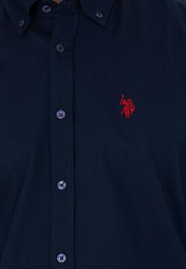 Erkek Lacivert Uzun Kollu Basic Gömlek - 50271291024