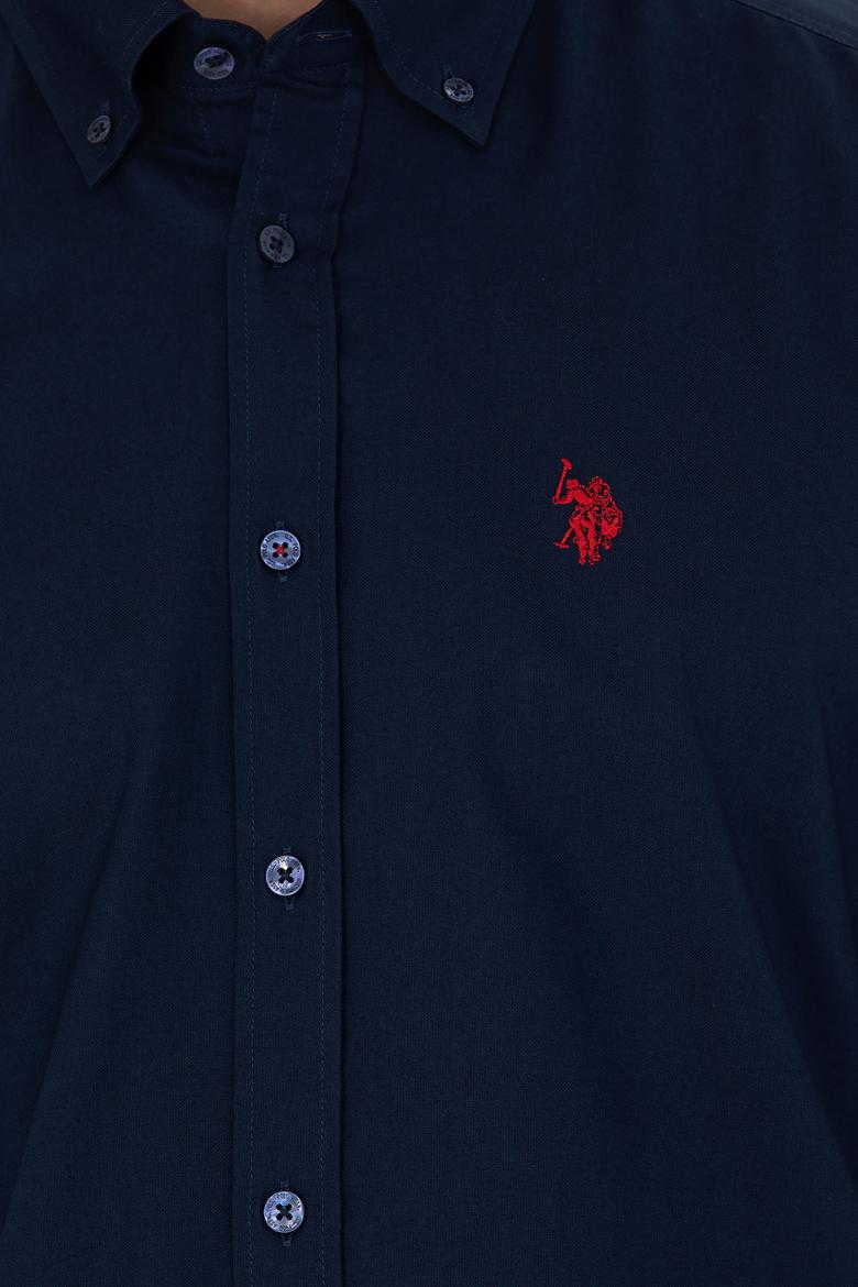 Erkek Lacivert Uzun Kollu Basic Gömlek - 50271291024