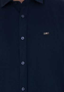 Erkek Lacivert Uzun Kollu Basic Gömlek - 50271279024