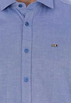 Erkek Saks Uzun Kollu Basic Gömlek - 50271279136