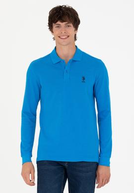 Erkek Kobalt Mavi Basic Sweatshirt - 50276503017