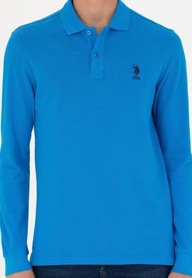 Erkek Kobalt Mavi Basic Sweatshirt - 50276503017