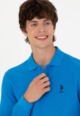 Erkek Kobalt Mavi Basic Sweatshirt - 50276503017