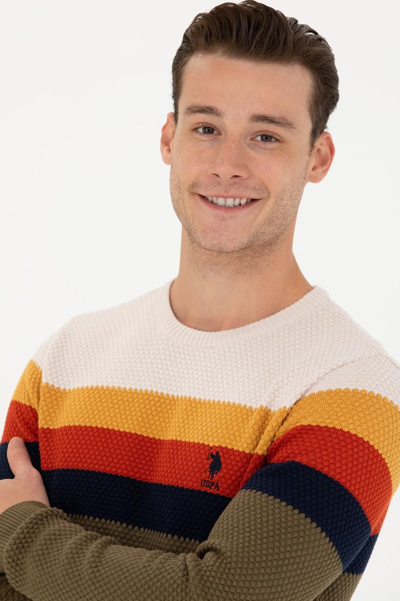 Erkek Haki Bisiklet Yaka Kazak - 50275762006