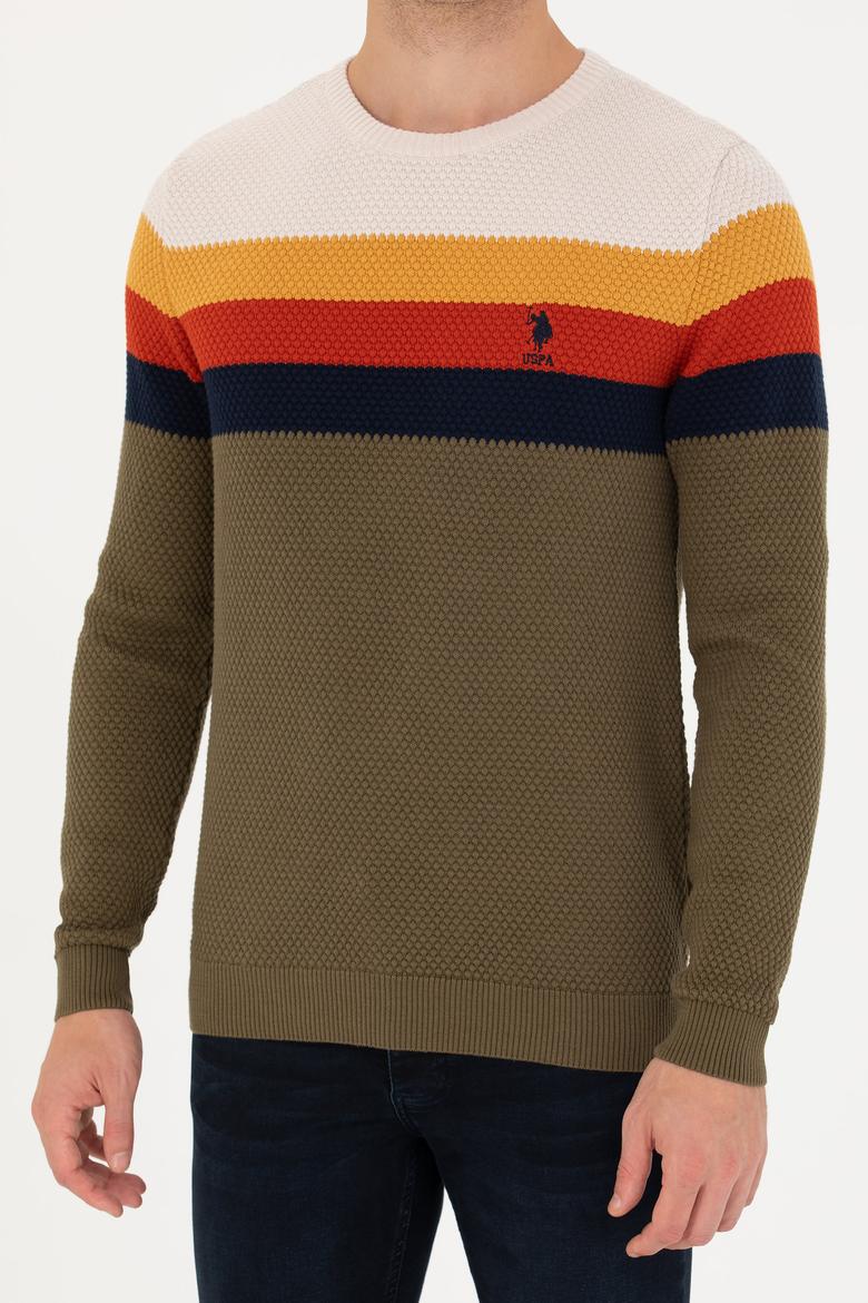 Erkek Haki Bisiklet Yaka Kazak - 50275762006