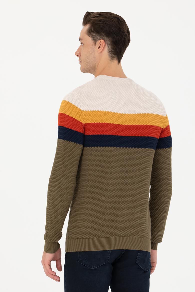 Erkek Haki Bisiklet Yaka Kazak - 50275762006