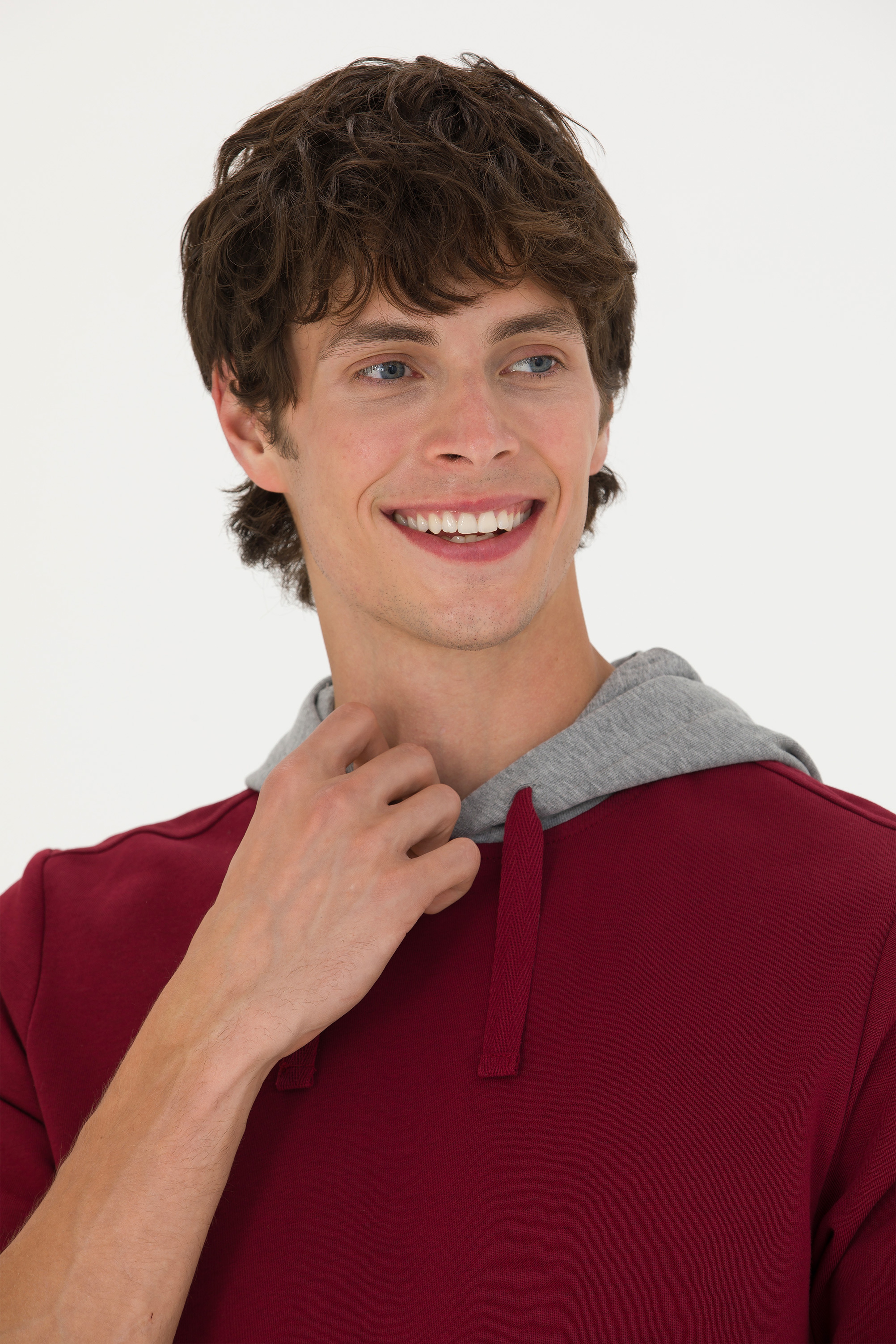 Erkek Bordo Sweatshirt - Image 2