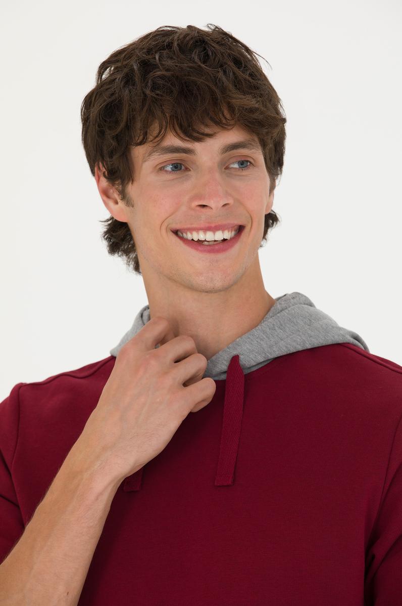 Erkek Bordo Sweatshirt