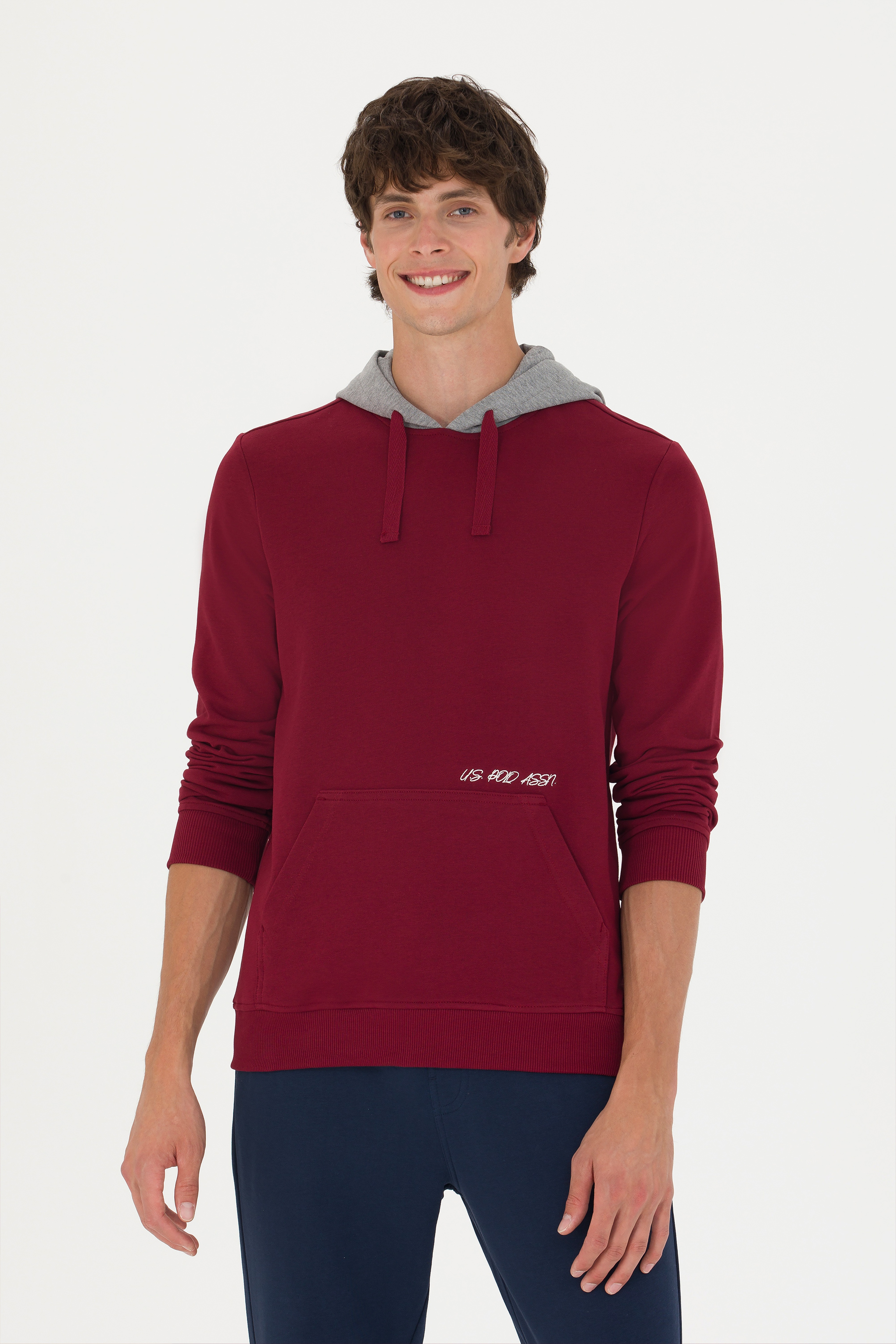 Erkek Bordo Sweatshirt - Image 3