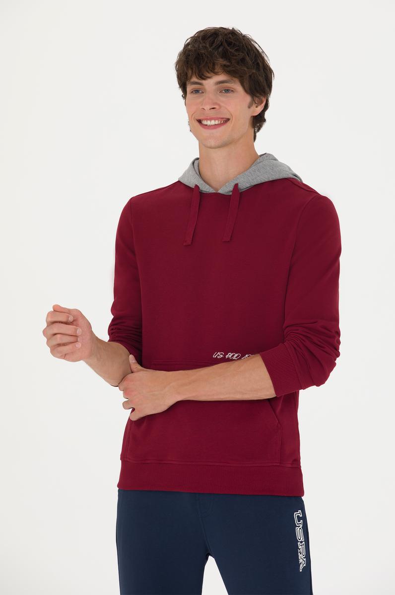 Erkek Bordo Sweatshirt