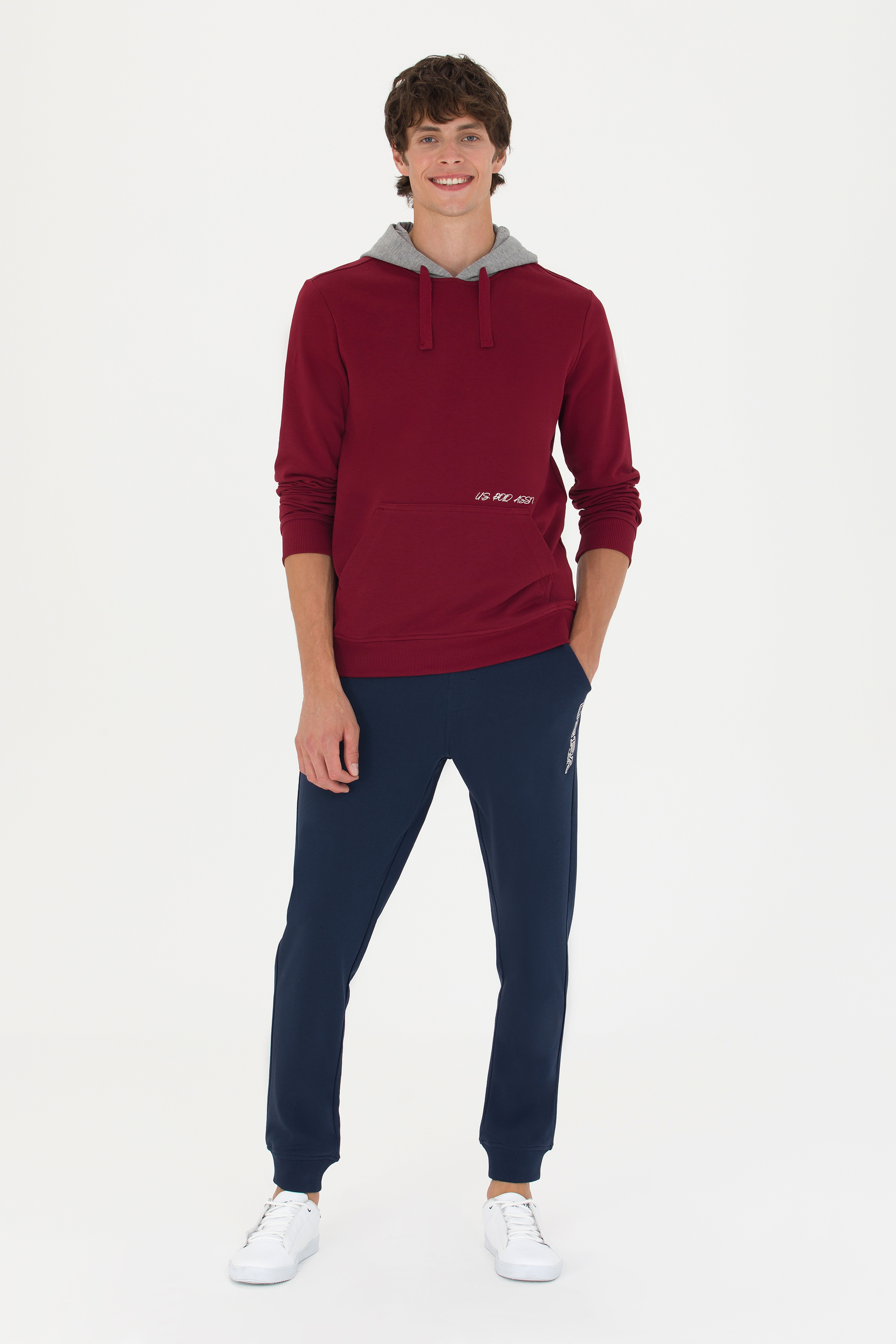 Erkek Bordo Sweatshirt - Image 4