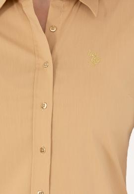 Kadın Camel Uzun Kollu Basic Gömlek - 50262883088
