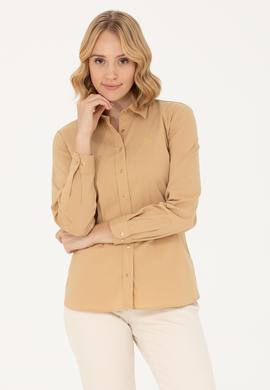 Kadın Camel Uzun Kollu Basic Gömlek - 50262883088
