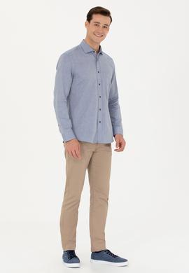 Erkek Lacivert Uzun Kollu Gömlek - 50272412016