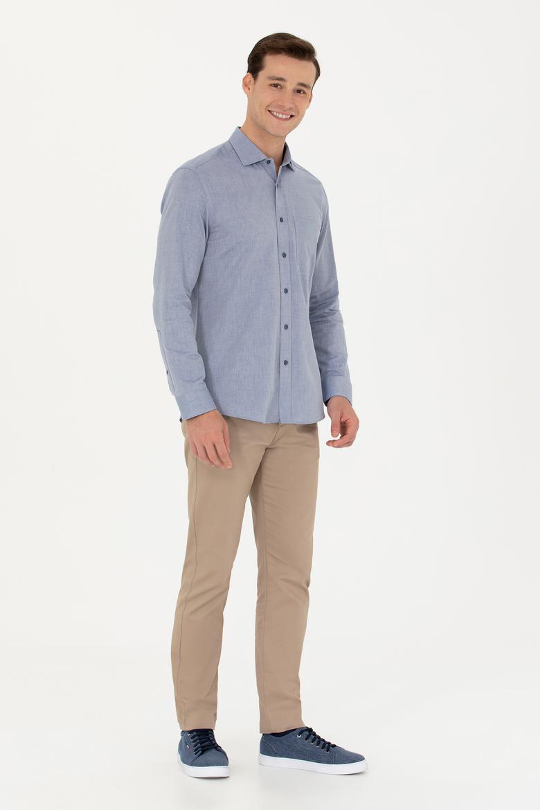 Erkek Lacivert Uzun Kollu Gömlek - 50272412016