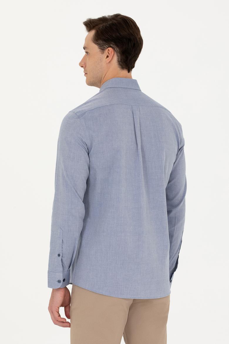 Erkek Lacivert Uzun Kollu Gömlek - 50272412016