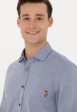 Erkek Lacivert Uzun Kollu Gömlek - 50272412016