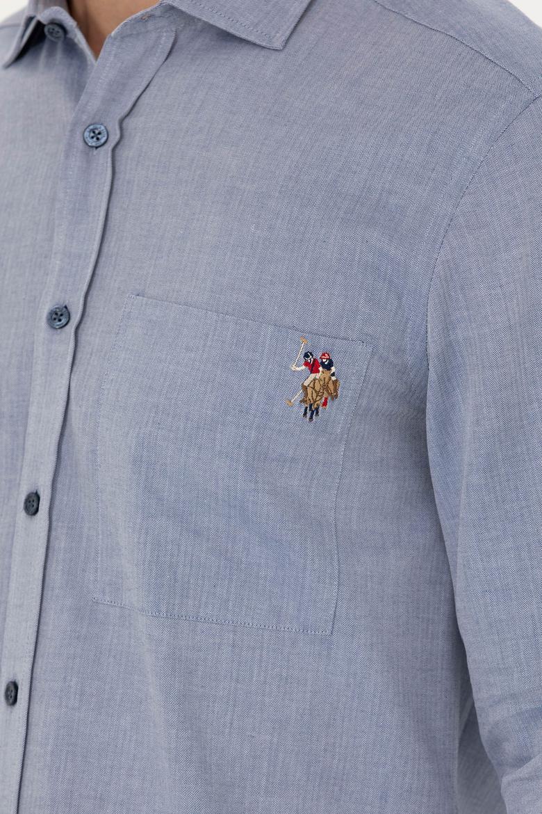 Erkek Lacivert Uzun Kollu Gömlek - 50272412016