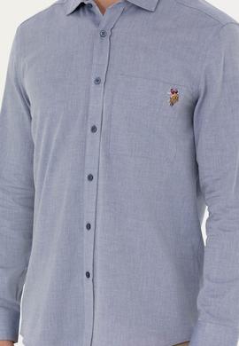 Erkek Lacivert Uzun Kollu Gömlek - 50272412016