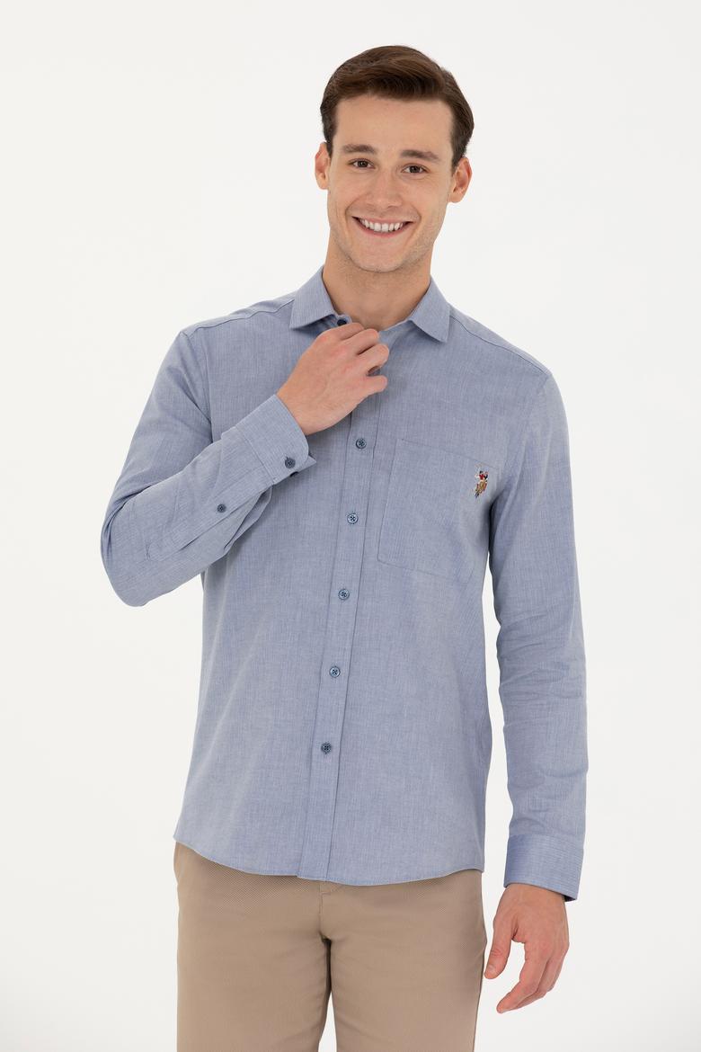 Erkek Lacivert Uzun Kollu Gömlek - 50272412016