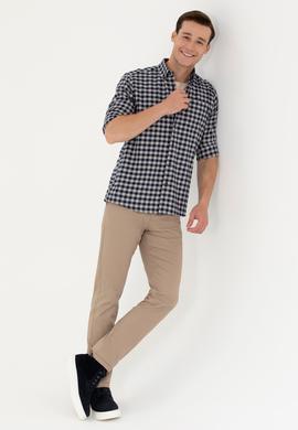 Erkek Kareli Lacivert Gömlek - 50272690031