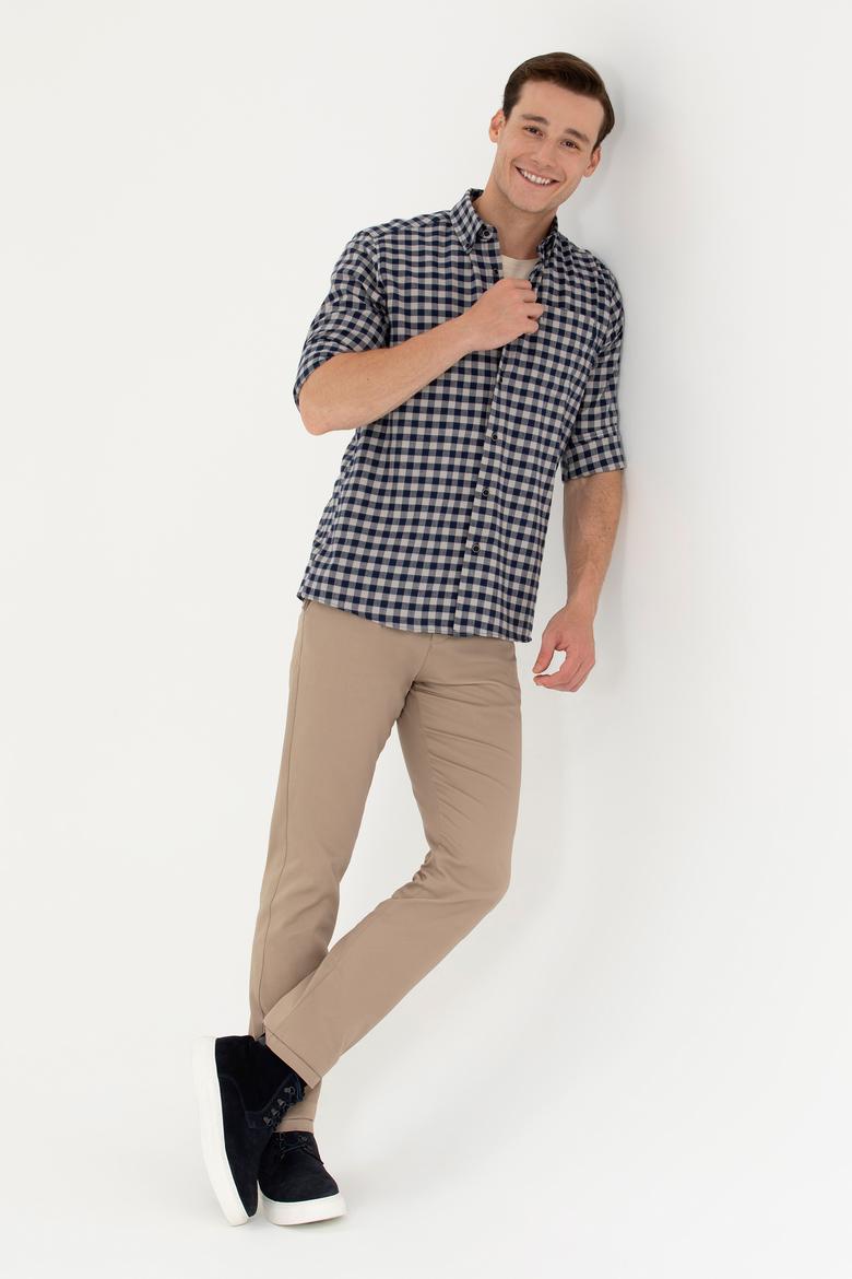 Erkek Kareli Lacivert Gömlek - 50272690031