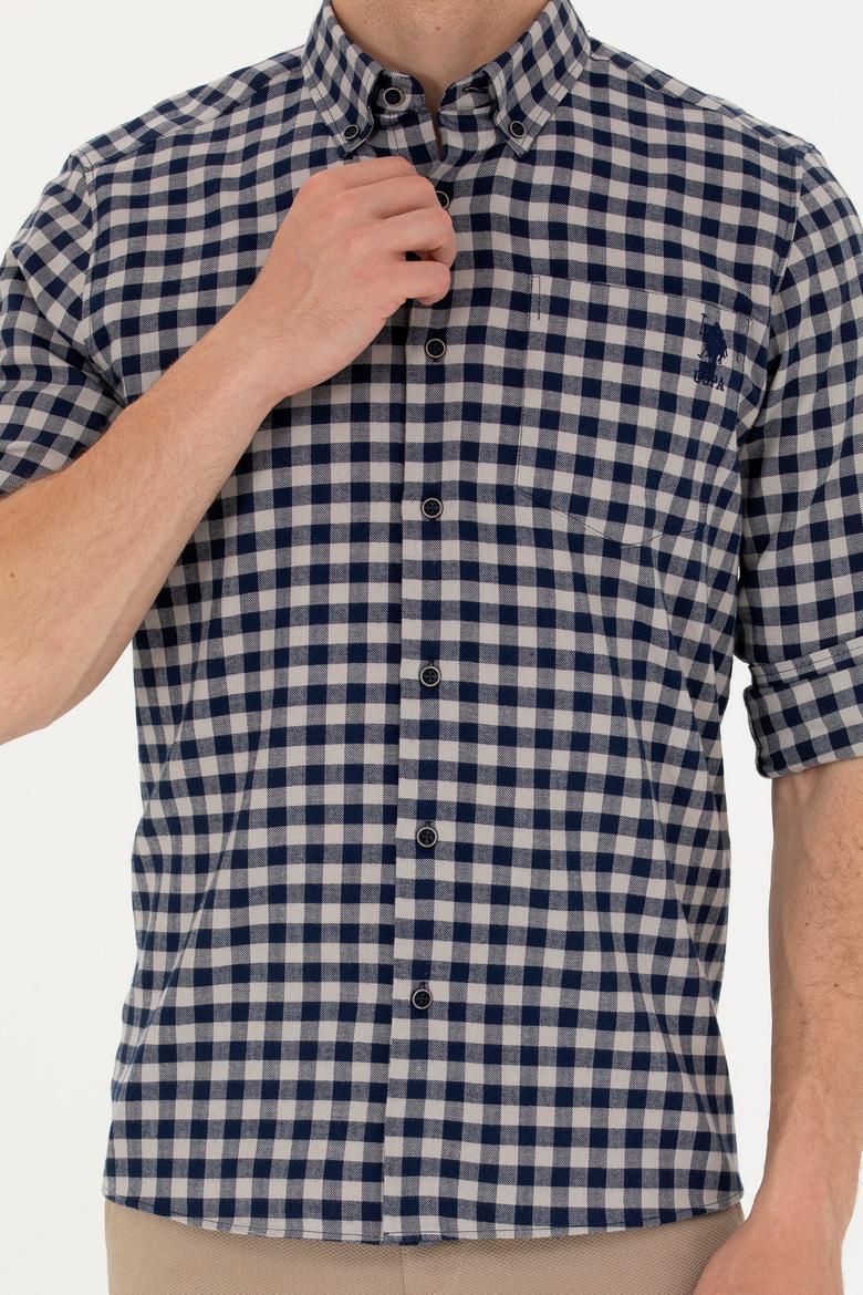 Erkek Kareli Lacivert Gömlek - 50272690031