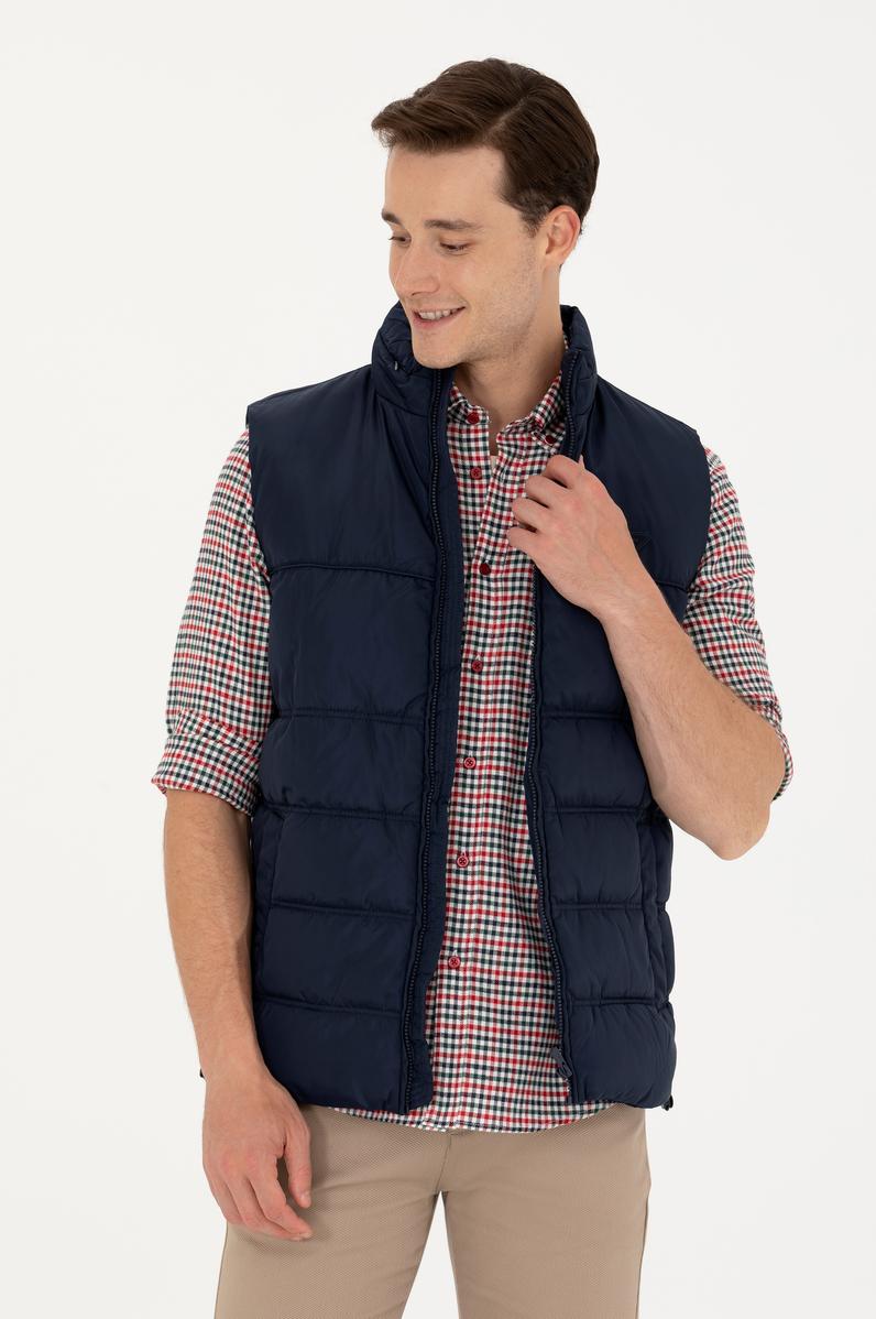 Erkek Lacivert Yelek