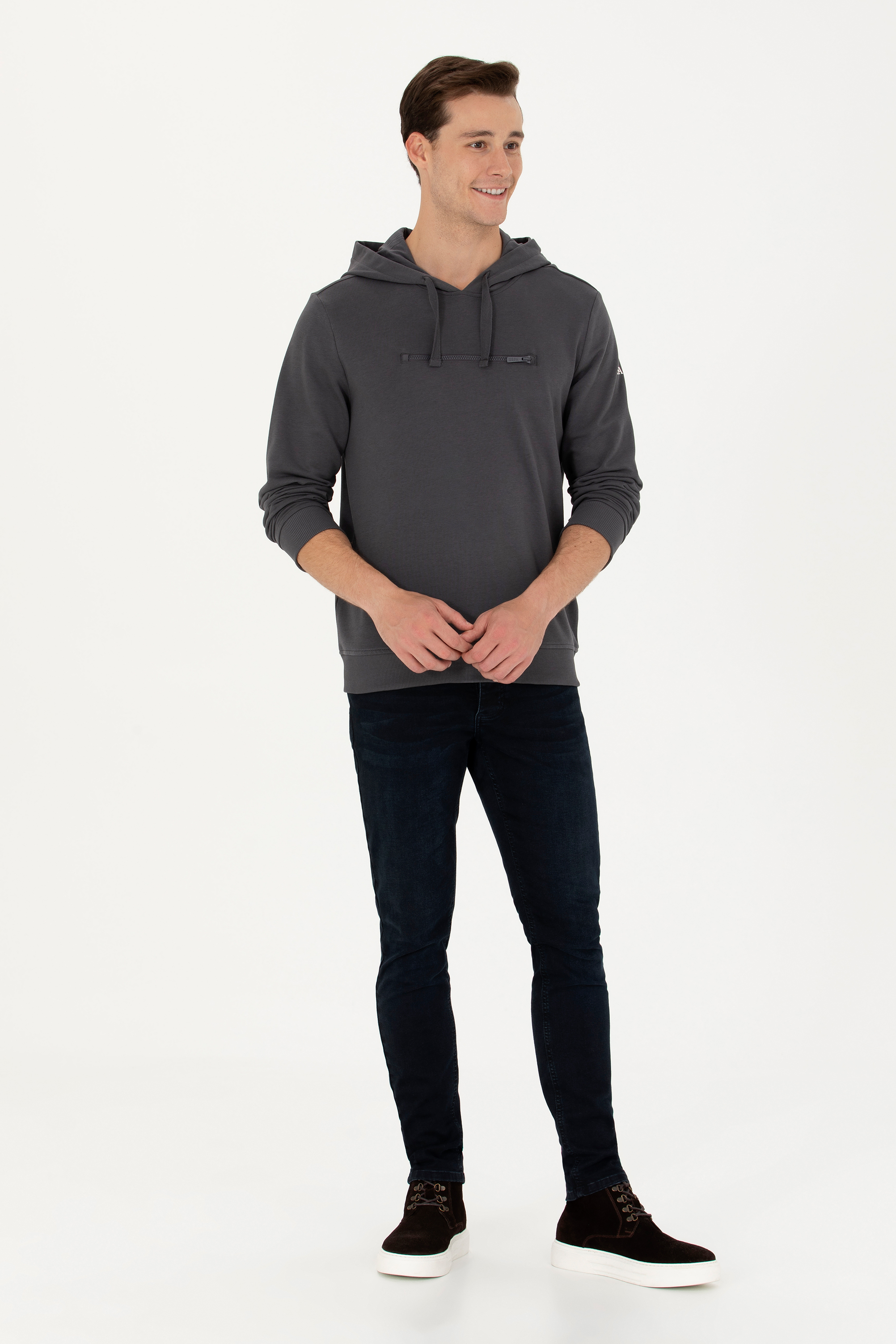 Erkek Antrasit Sweatshirt - Image 4