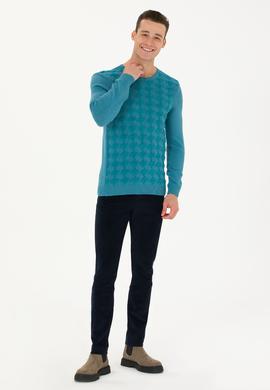 Erkek Lacivert Kanvas Pantolon - 50272266307