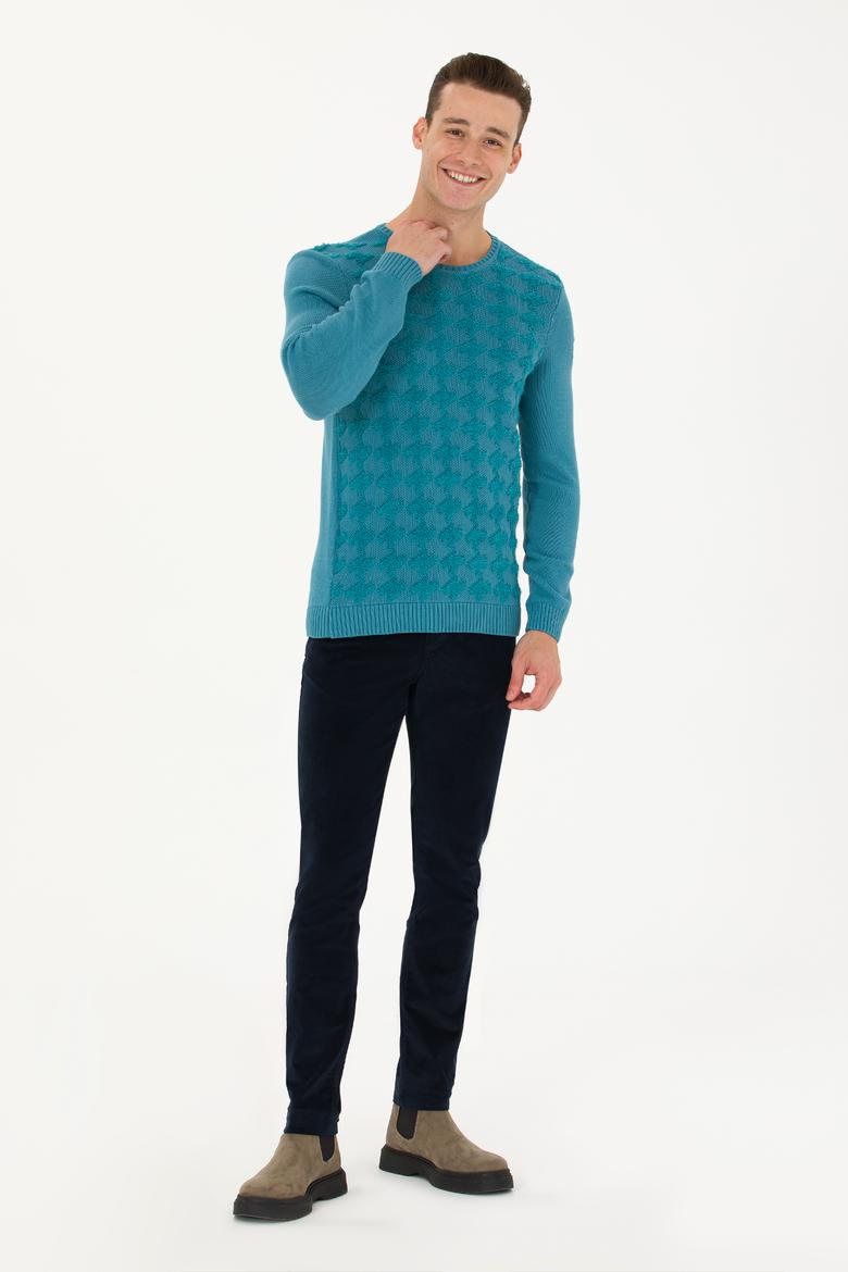 Erkek Lacivert Kanvas Pantolon - 50272266307