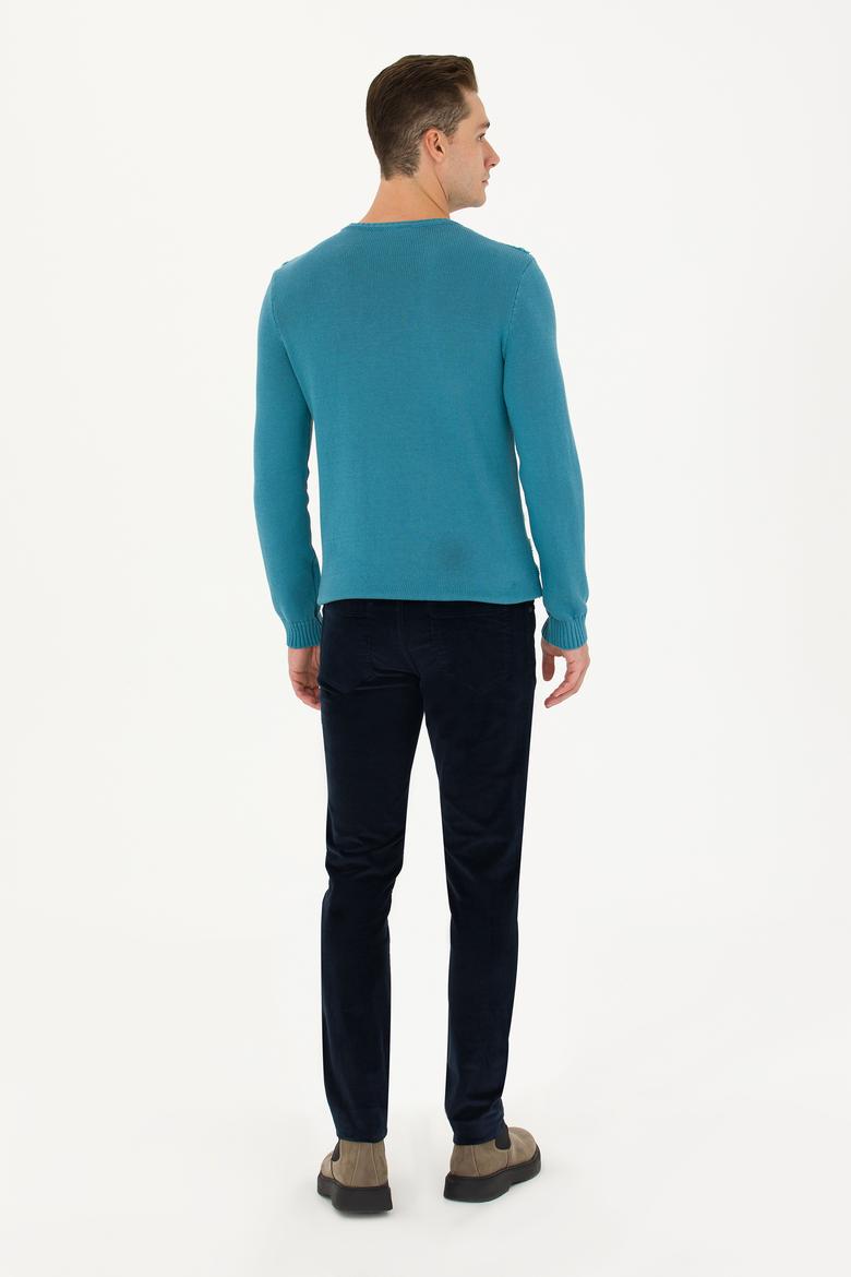 Erkek Lacivert Kanvas Pantolon - 50272266307